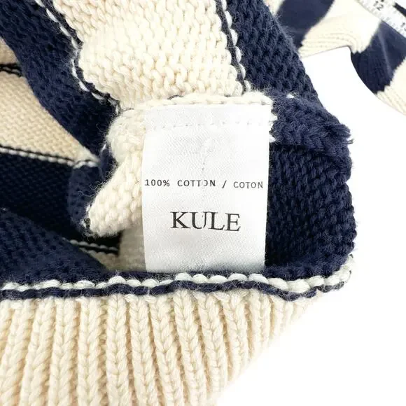 KULE The Tatum Striped Cotton Sweater S - Picture 7 of 11